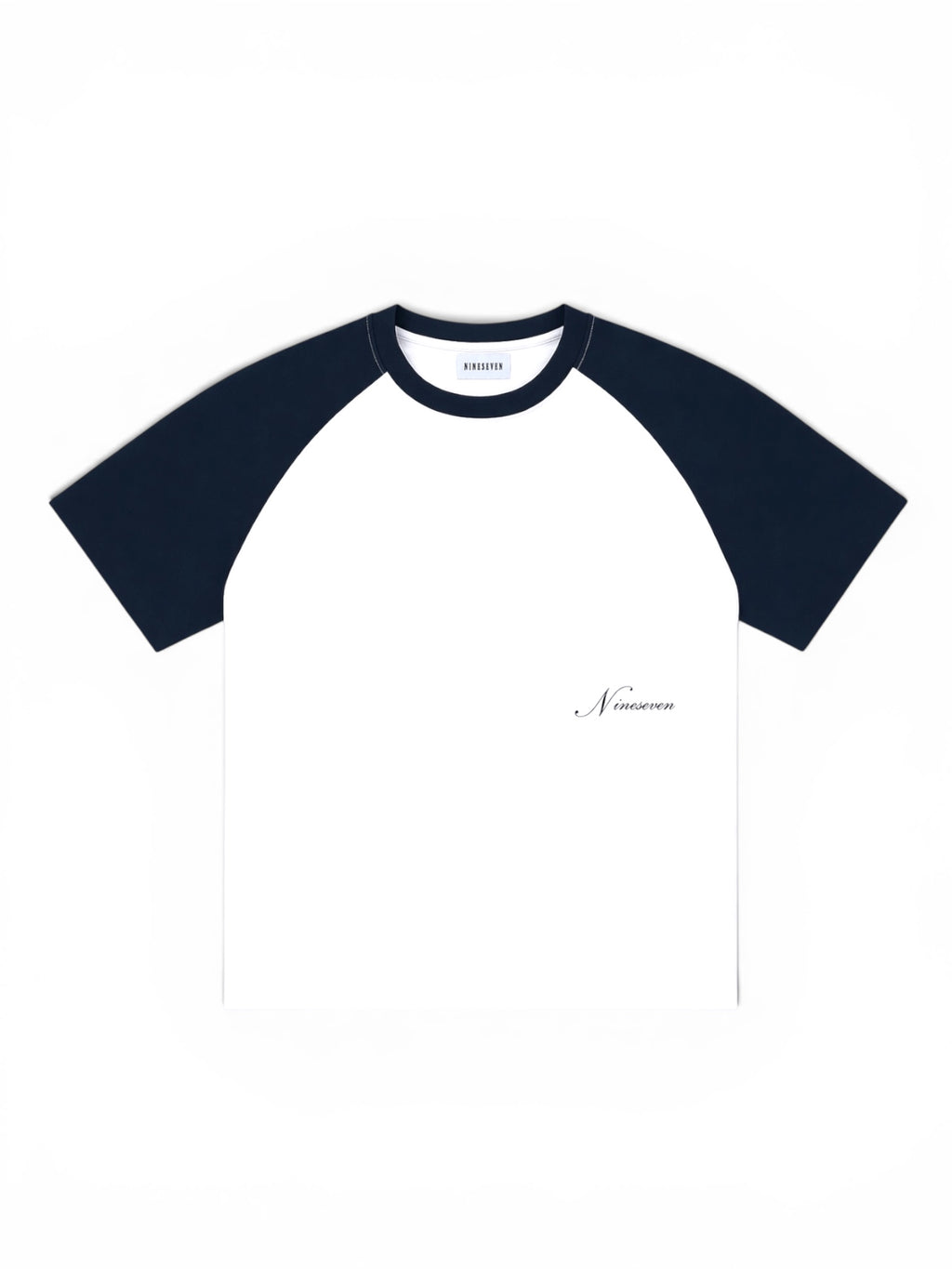 NS Raglan Tee, Navy and White