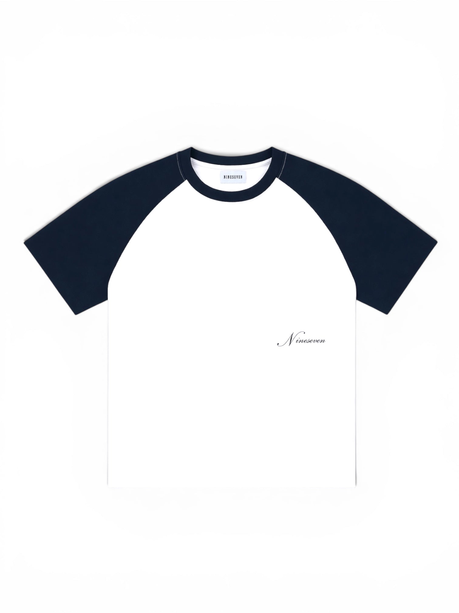 NS Raglan Tee, Navy and White